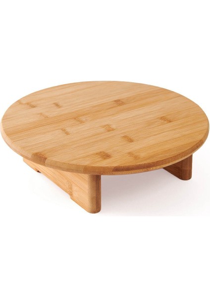 Bambu Ayaklı Yuvarlak Kesme Tahtası - Bej - 29,5X31,5 cm 1 Adet fiyatları