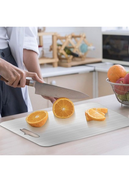 Paslanmaz Çelik Kesme Tahtası Antibakteriyel Yüzey 20X30CM(1 Adet) 1 Adet