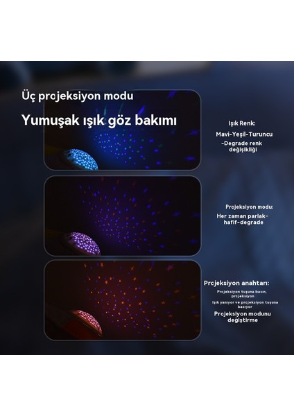 Çocuk Müzik Bebek Uyku Yıldızlı Gökyüzü Projeksiyon Işık Yatıştırıcı Peluş Oyuncak (Yurt Dışından) modelleri