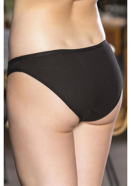 Pamuklu Slip Külot (Karışık) Siyah-Beyaz-Ten (BRF2964)