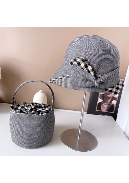 Summer Outdoor Straw Hat Bag Two Piece Set (Yurt Dışından)