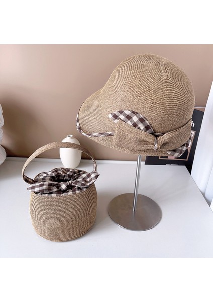 Summer Outdoor Straw Hat Bag Two Piece Set (Yurt Dışından)