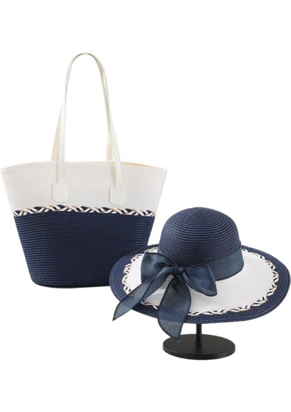 Women's Summer Bag Hat Women's Two-Piece Sun Hat Beach Bag (Yurt Dışından)