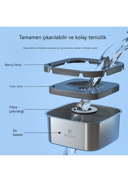 Pet Paslanmaz Çelik Yüzen Kase Su Besleyici Anti-Ipucu Su Kasesi (Yurt Dışından) fiyatları