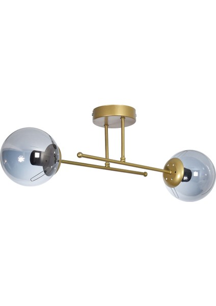 Beyza Modern Tasarım Yatak Odası - Salon - Hol - Mutfak Eskitme Renk Füme Camlı 2 Li Avize fiyatları