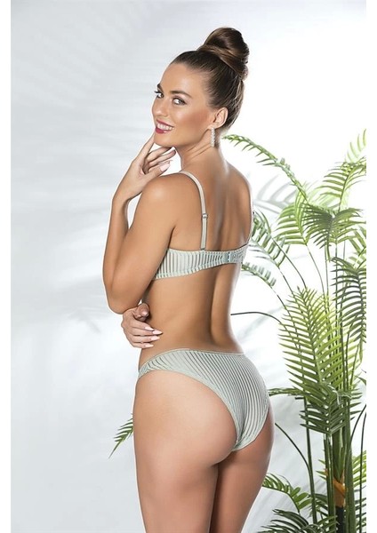 Straplez Lotus Sütyen ve Slip Külot Takım Mint Yeşili (BRF31761) fiyatları