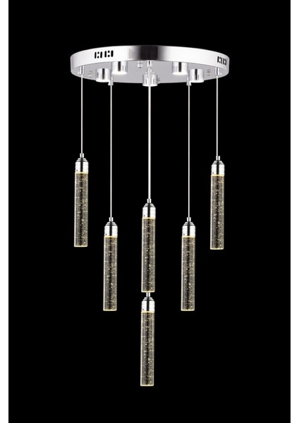 Zaki 6 Lı Krom Kaplama 3 Renkli 88 Watt Ledli Modern Tasarım Oturma Odası,genç Odası,yatak Odası,sa fiyatları
