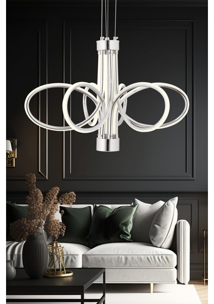 Bonamy Krom Kaplama 3 Renkli 73 Watt Ledli Modern Tasarım Oturma Odası,genç Odası,yatak Odası,salon