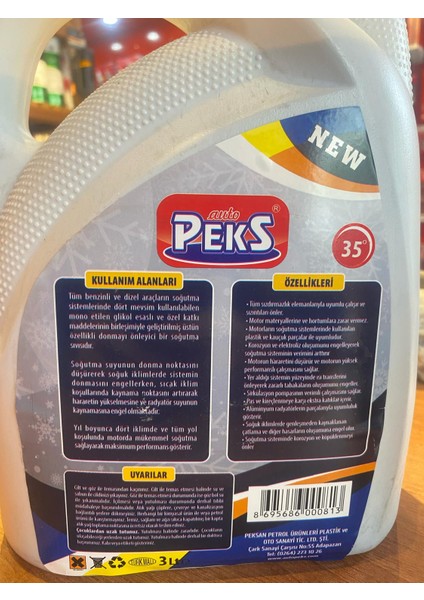 Auto Peks-35 3lt Mavi Antifiriz