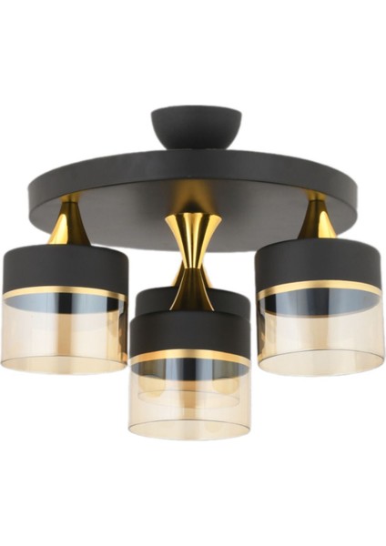 Tanem 4 Lü Modern (Siyah Gold) Bal Camlı Salon Yatak Odası Mutfak Genç Odası Avize fiyatları