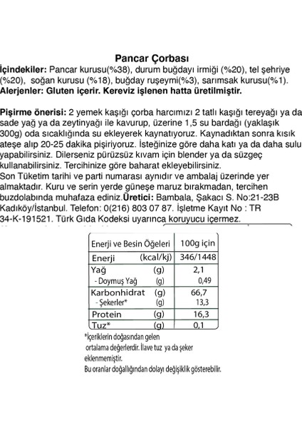 Haftalık 3'lü Çorba Paketi (3X50G) ıspanak, pancar ve balkabaklı sebze çorbası indirimleri