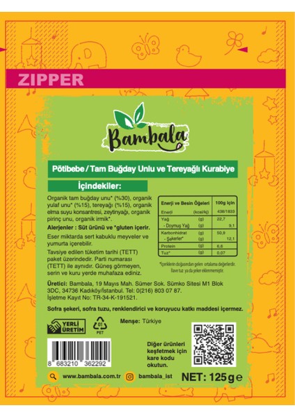Haftalık Atıştırma Paketi (Pötibebe & Hassaskurabiye & Zencefillitarçınlı ) 3X125G modelleri