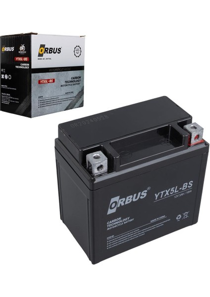 YTX5L-BS 12V 5A Motosiklet Aküsü (114 x 70 x 106 Mm) (1.8kg)