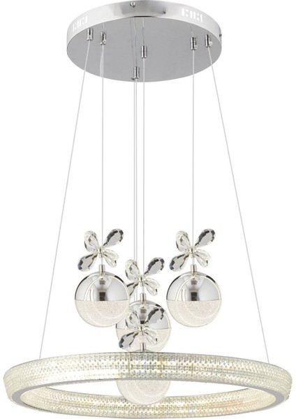 Alaine Krom Kaplama 3 Renkli 66 Watt Ledli Modern Tasarım Oturma Odası,genç Odası,yatak Odası,salon