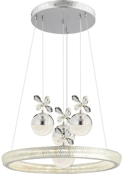 Alaine Krom Kaplama 3 Renkli 66 Watt Ledli Modern Tasarım Oturma Odası,genç Odası,yatak Odası,salon