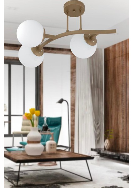 3'lü Eskitme Modern Plafonyer Genç Odası Mutfak Yatak Odası Avize