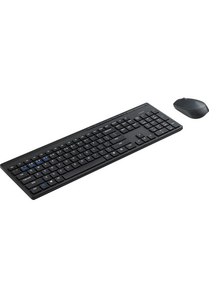 8110M Wireless Kablosuz 1300 Dpı Klavye Mouse Set Türkçe siyah Q