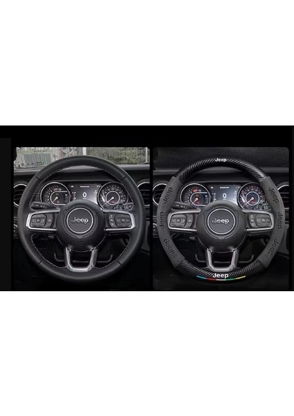 Araba Direksiyon Kılıfı Jeep Grand Cherokee Xj Renegade Pusula Wrangler Jk Tj Patriot Srt Trail Hawk Oto Aksesuarları 37-38 cm fiyatları