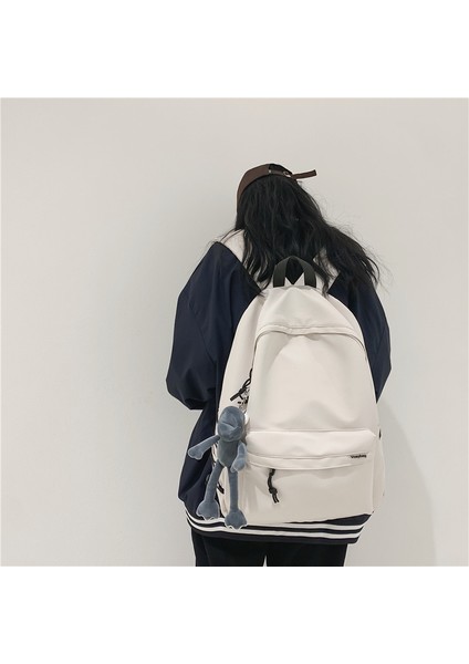 Erkek Çocukları, Ortaokul, Lise ve Üniversite Öğrencileri Için Okul Çantası, Büyük Kapasiteli, Havalı Erkek Çocuk Tuval Basit Gri Sırt Çantası (Yurt Dışından)