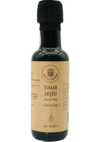 ANTEP PAZARI Sumak Ekşisi- Sumac Sour- Naturel- 125 ml