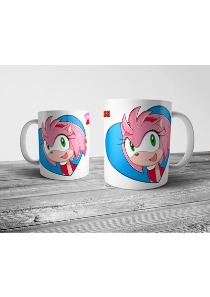 Amy Rose - Sonic The Hedgehog Kupa Bardak Model 5 fiyatları