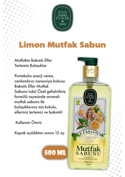 Limon Mutfak Sabun Eyüp Sabri Tuncer 750 ml X4 ve Rosıe