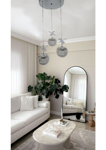 Buse 3lü Sarkıt Avize Modern Dekoratif Oturma Odası Koridor Salon Yatak Odası