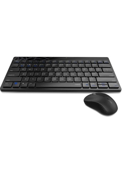 8000M Model Çok Modlu Türkçe Klavye ile Optik Mouse Set Siyah