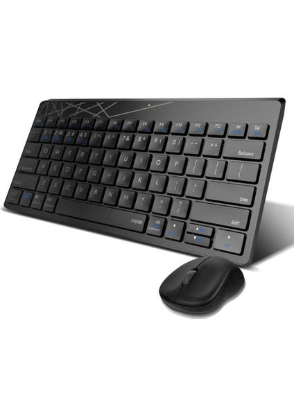 8000M Model Çok Modlu Türkçe Klavye ile Optik Mouse Set Siyah