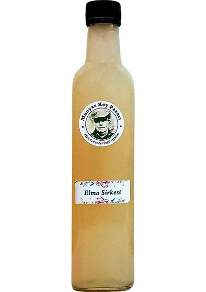 Ev Yapımı Doğal Elma Sirkesi 500 ml Şişe