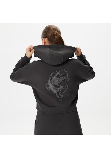 Unıted4 Jpn Crop Kadın Siyah Hoodie fiyatları