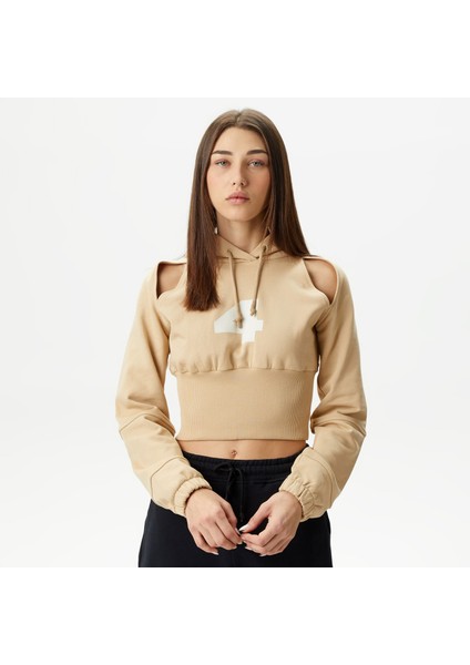 Unıted4 Classic Kadın Krem Hoodie