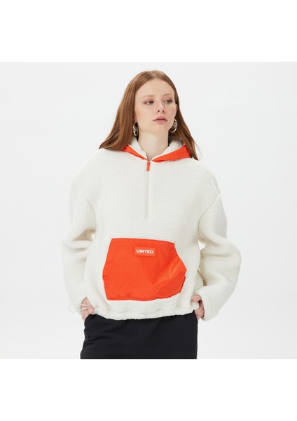 Classic kadın Beyaz Hoodie