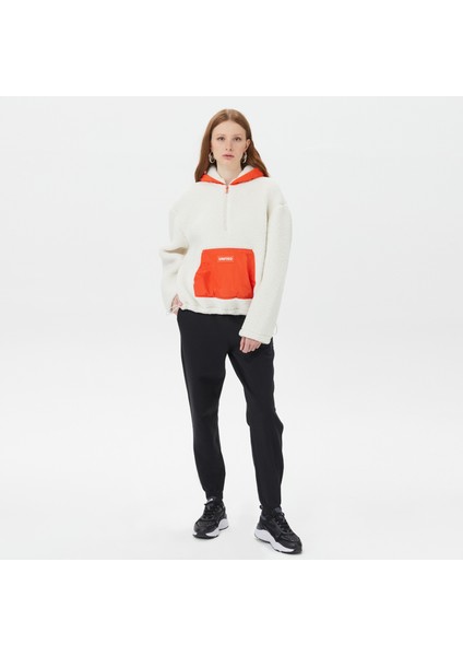 Classic kadın Beyaz Hoodie