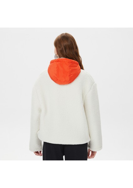 Classic kadın Beyaz Hoodie