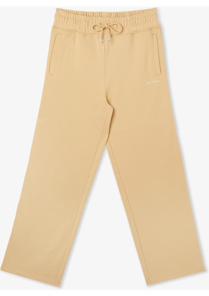 Unıted4 Oversize Zip Kadın Krem Eşofman Altı