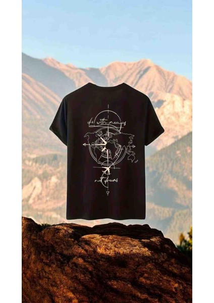 Premium Harita Özel Tasarım Unısex Oversize Tshirt