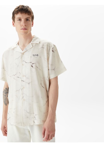 Unıted4 Classic Erkek Krem Gömlek