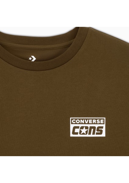 Cons Grafik Baskılı Erkek Kahverengi T-Shirt modelleri