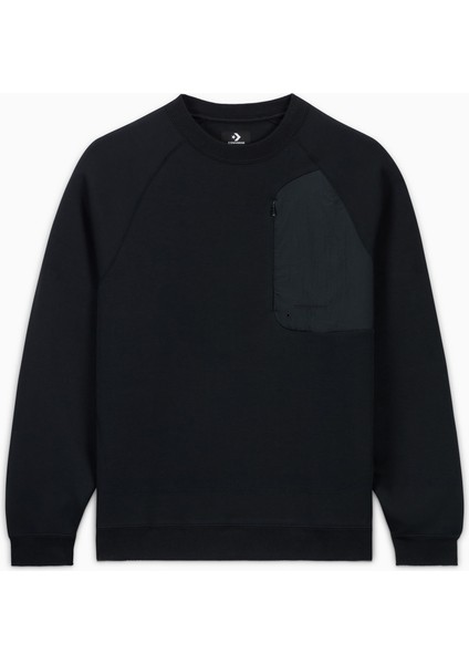 Classic Erkek Loose Fit Siyah Sweatshirt
