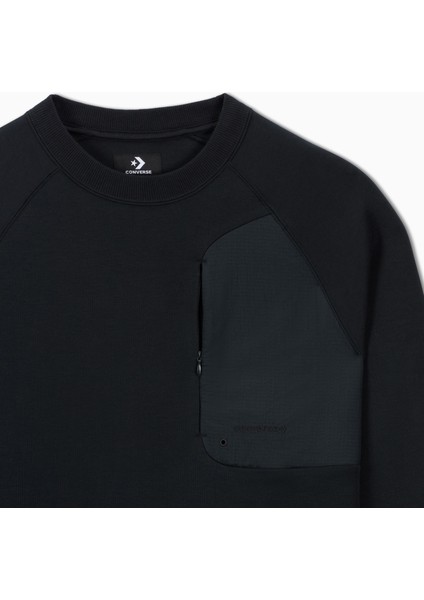 Classic Erkek Loose Fit Siyah Sweatshirt