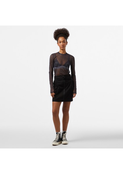 Unıted4 Tulle Dragon Kadın Siyah T-Shirt modelleri