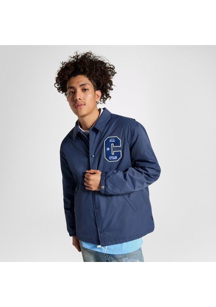 Classic Erkek Dik Yaka Lacivert Ceket