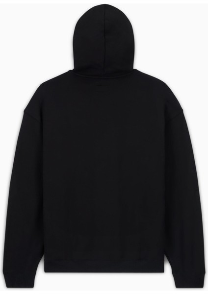 Classic Erkek Fermuarlı Siyah Hoodie