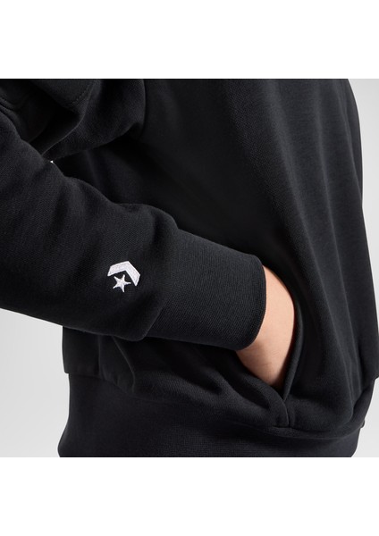 Wordmark Kadın Yarım Fermuarlı Siyah Sweatshirt indirimleri