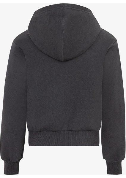 Boxy Çocuk Antrasit Hoodie