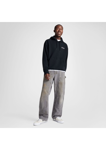 Classic Erkek Loose Fit Siyah Hoodie fiyatları