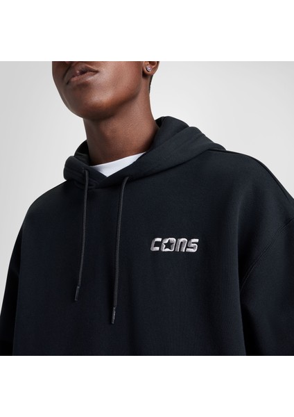 Classic Erkek Loose Fit Siyah Hoodie fırsatları
