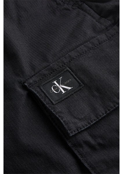 Erkek Ck Washed Cargo Şort - Siyah
