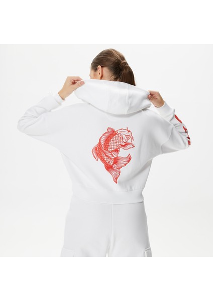 Unıted4 Jpn Crop Kadın Beyaz Hoodie fiyatları